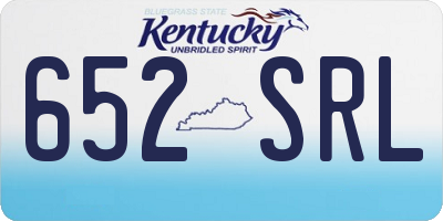 KY license plate 652SRL