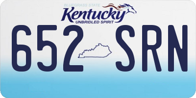 KY license plate 652SRN