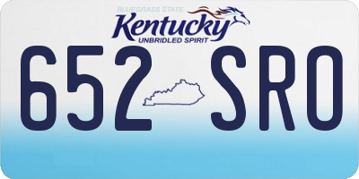 KY license plate 652SRO