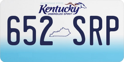 KY license plate 652SRP