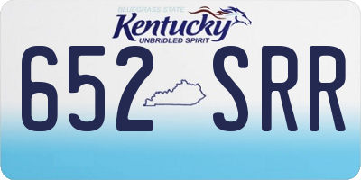 KY license plate 652SRR