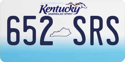 KY license plate 652SRS