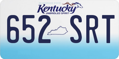 KY license plate 652SRT