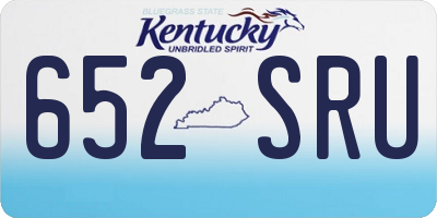 KY license plate 652SRU