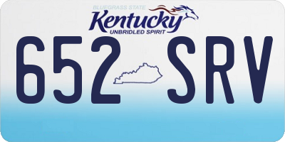 KY license plate 652SRV