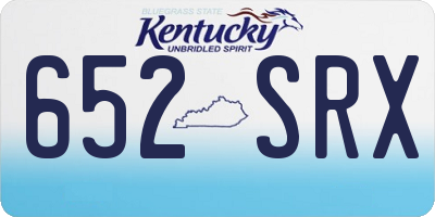 KY license plate 652SRX