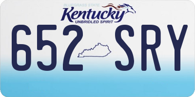 KY license plate 652SRY