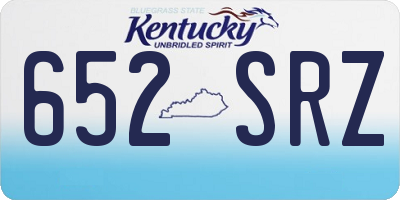 KY license plate 652SRZ