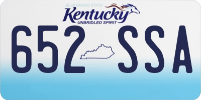 KY license plate 652SSA