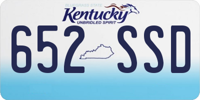 KY license plate 652SSD