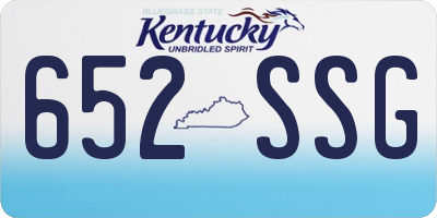KY license plate 652SSG