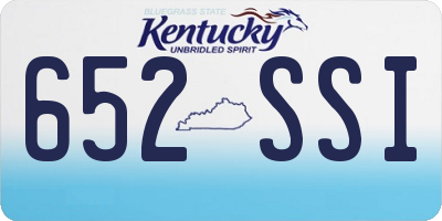 KY license plate 652SSI