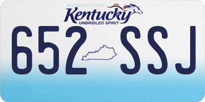 KY license plate 652SSJ