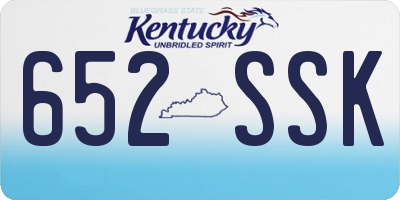 KY license plate 652SSK