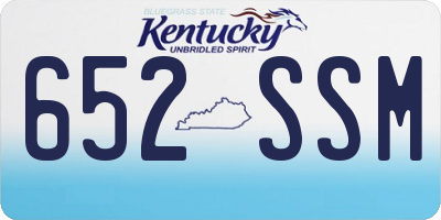KY license plate 652SSM