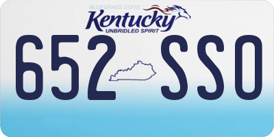 KY license plate 652SSO