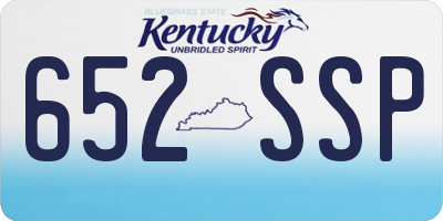 KY license plate 652SSP