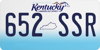 KY license plate 652SSR