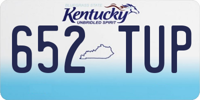 KY license plate 652TUP