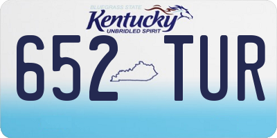 KY license plate 652TUR