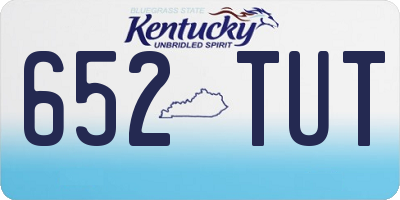 KY license plate 652TUT