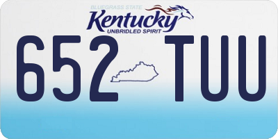 KY license plate 652TUU