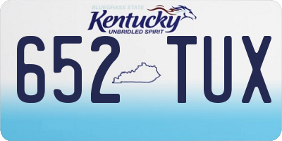 KY license plate 652TUX