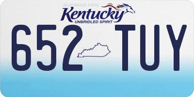 KY license plate 652TUY