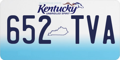 KY license plate 652TVA
