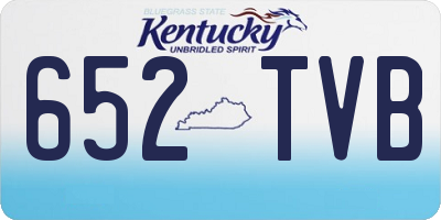 KY license plate 652TVB