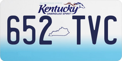 KY license plate 652TVC