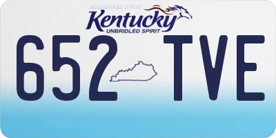 KY license plate 652TVE