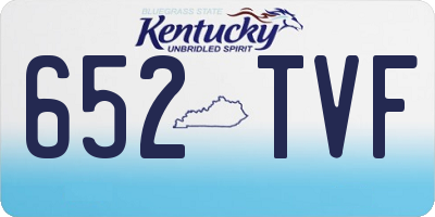KY license plate 652TVF