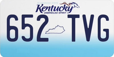 KY license plate 652TVG