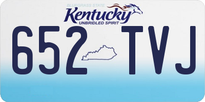KY license plate 652TVJ