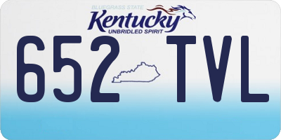 KY license plate 652TVL