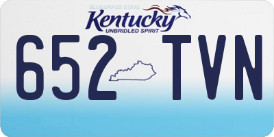 KY license plate 652TVN