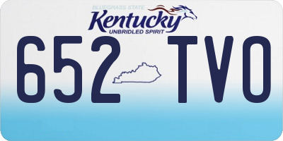 KY license plate 652TVO