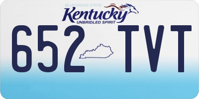 KY license plate 652TVT