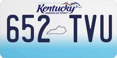 KY license plate 652TVU