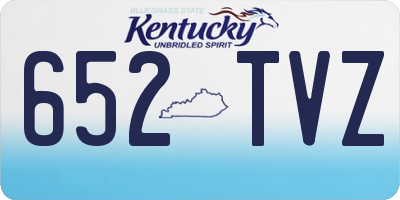 KY license plate 652TVZ