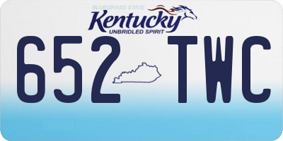 KY license plate 652TWC
