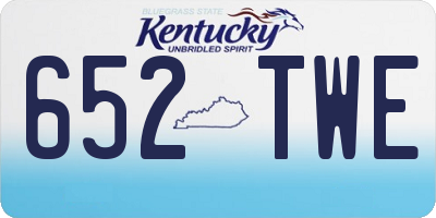 KY license plate 652TWE