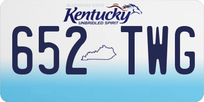 KY license plate 652TWG