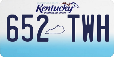 KY license plate 652TWH