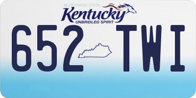 KY license plate 652TWI
