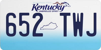 KY license plate 652TWJ