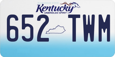 KY license plate 652TWM