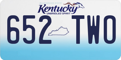 KY license plate 652TWO