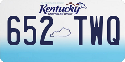KY license plate 652TWQ